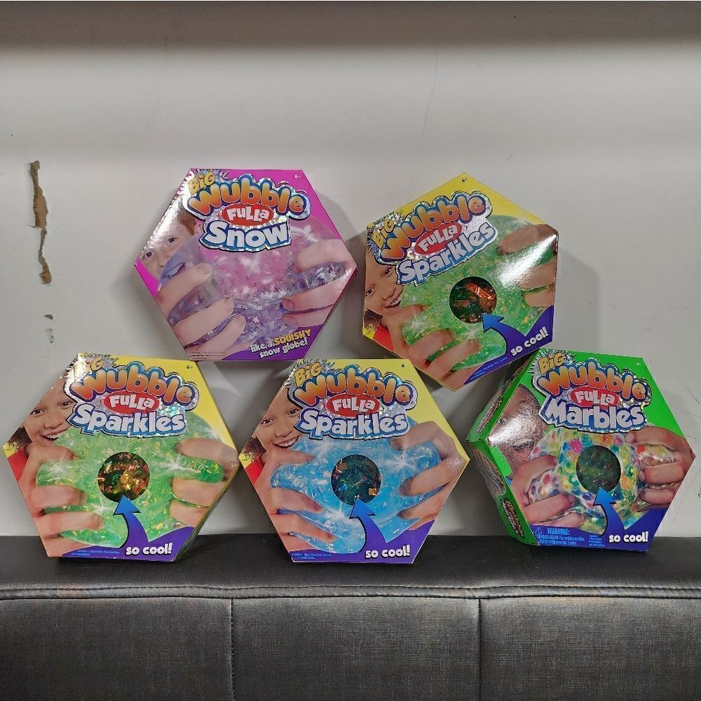 Lot of five Big Wubble Fulla Toy, Sqeeze, Squish & Squash It